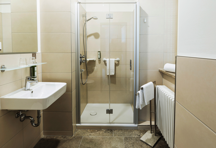 Beispiel eines Badezimmers im Kurhaus Hotel Bad Bocklet