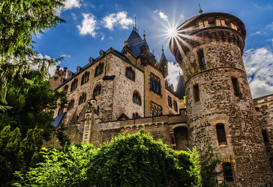 Das prächtige Schloss Wernigerode erwartet Sie direkt vor der Haustür.