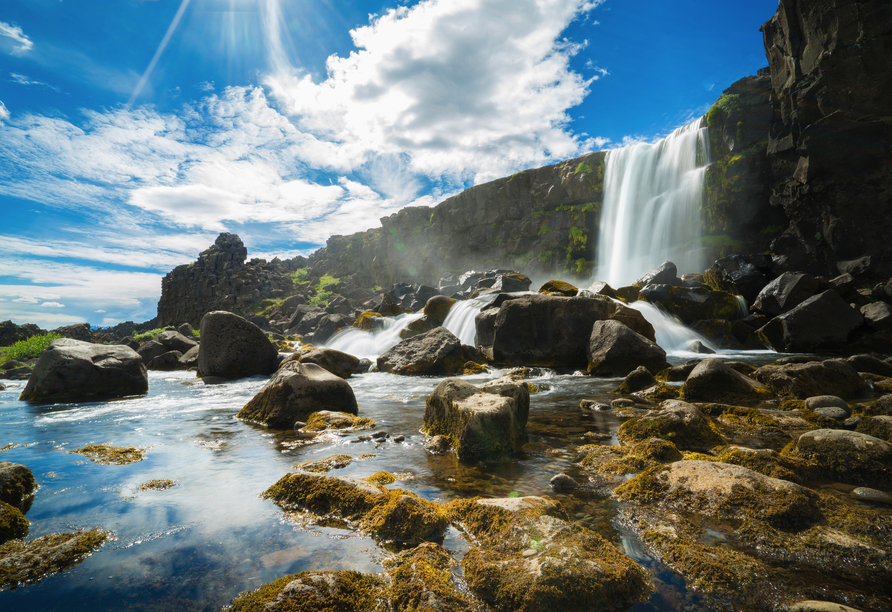 Willkommen in Island. Der Thingvellier Nationalpark ist ein Highlight Ihrer Reise.