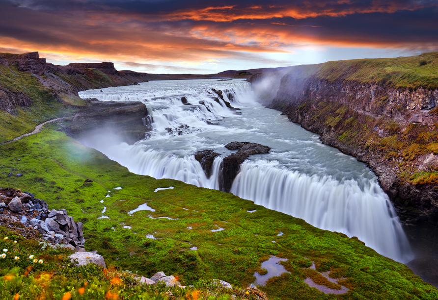 Der Wasserfall Gullfoss ist einfach nur unbeschreiblich schön.