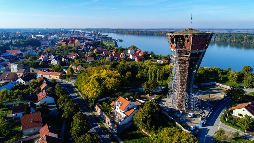 Der vom Krieg zerstörte Wasserturm ist das Wahrzeichen der kroatischen Stadt Vukovar.