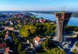 Der vom Krieg zerstörte Wasserturm ist das Wahrzeichen der kroatischen Stadt Vukovar.