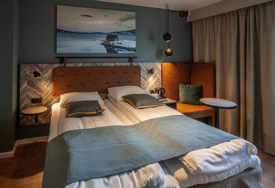 Beispiel eines Doppelzimmers in einem Beispielhotel im Raum Harstad