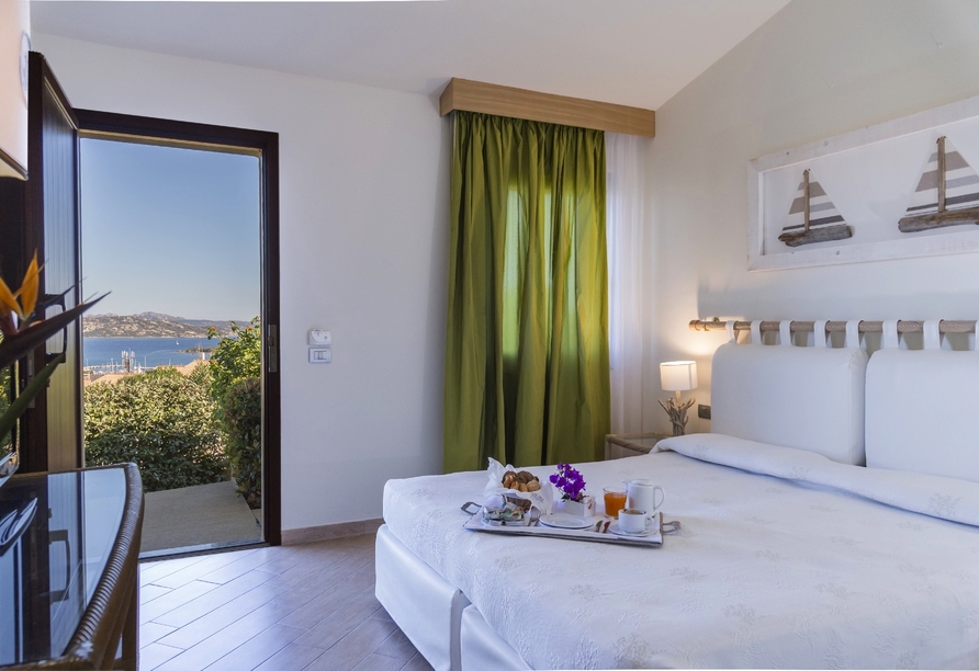 Beispiel eines Doppelzimmers Meerblick im Hotel Palau