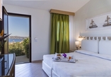Beispiel eines Doppelzimmers Meerblick im Hotel Palau