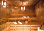 Nutzen Sie die hoteleigene Sauna zum Entspannen und Abschalten.