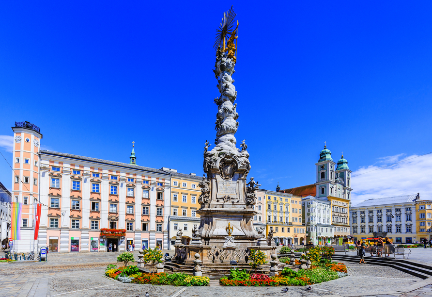 Reisen Sie in 2024 besuchen Sie zum Abschluss Ihrer Flusskreuzfahrt die malerische Stadt Linz.