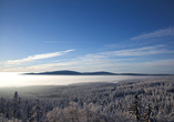 Das Fichtelgebirge zeigt sich im Winter von seiner weißen Seite.