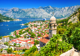 Lernen Sie die wunderschöne Küstenstadt Kotor in der gleichnamigen Bucht kennen.