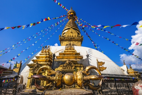 Tempelkomplex Swayambhunath in Kathmandu, Nepal