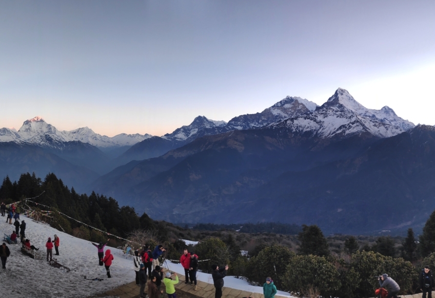 Wunderschöne Panoramablicke über die Berge werden Sie in Nepal des Öfteren genießen können.