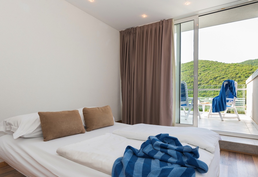 Hotel Narcis in Rabac in Istrien, Beispiel Doppelzimmer Superior Meerseite