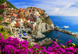 Die zauberhaften Dörfer der Cinque Terre an der italienischen Riviera sind ein beliebtes Ausflugsziel.