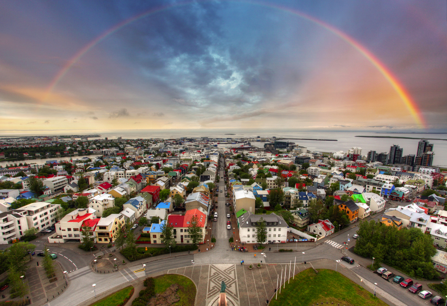 Reykjavík sorgt für reichlich sehenswerte Panoramen.