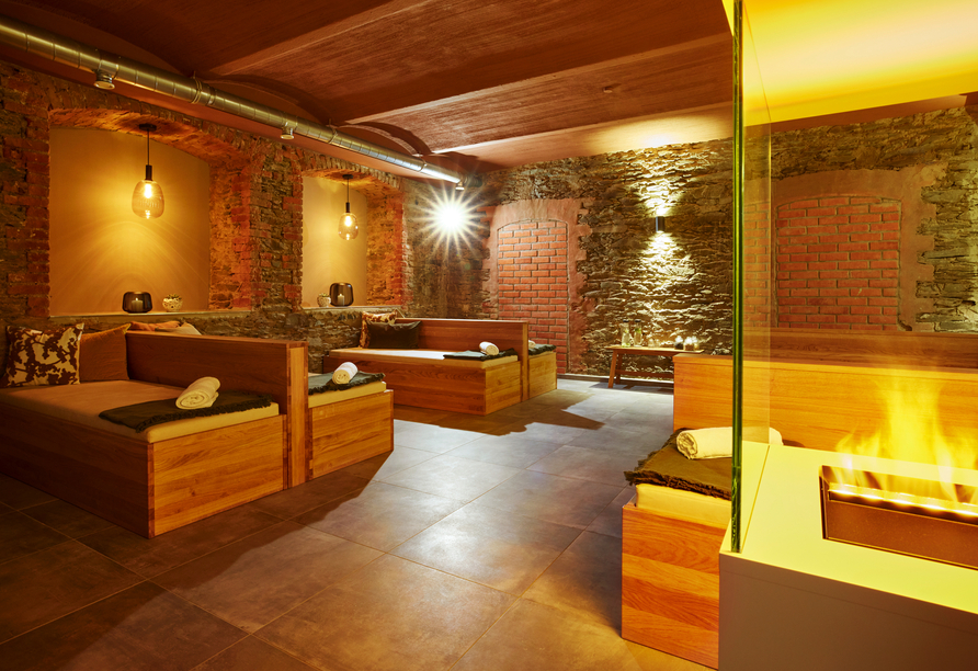 Im neuen Saunabereich können Sie herrlich entspannen!
