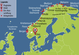 Ihre Reiseroute an Bord von MS Richard With