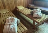 In der Sauna können Sie Ihren Tag perfekt ausklingen lassen.