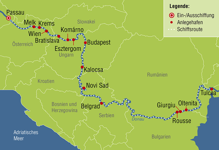 Ihre Reiseroute