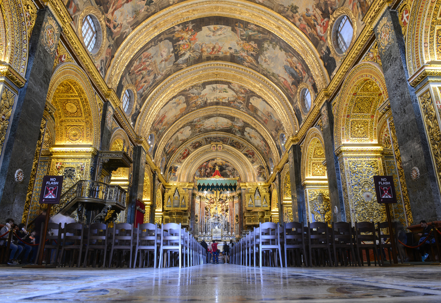Die beeindruckende St. John's Co-Cathedral steht in Valletta.
