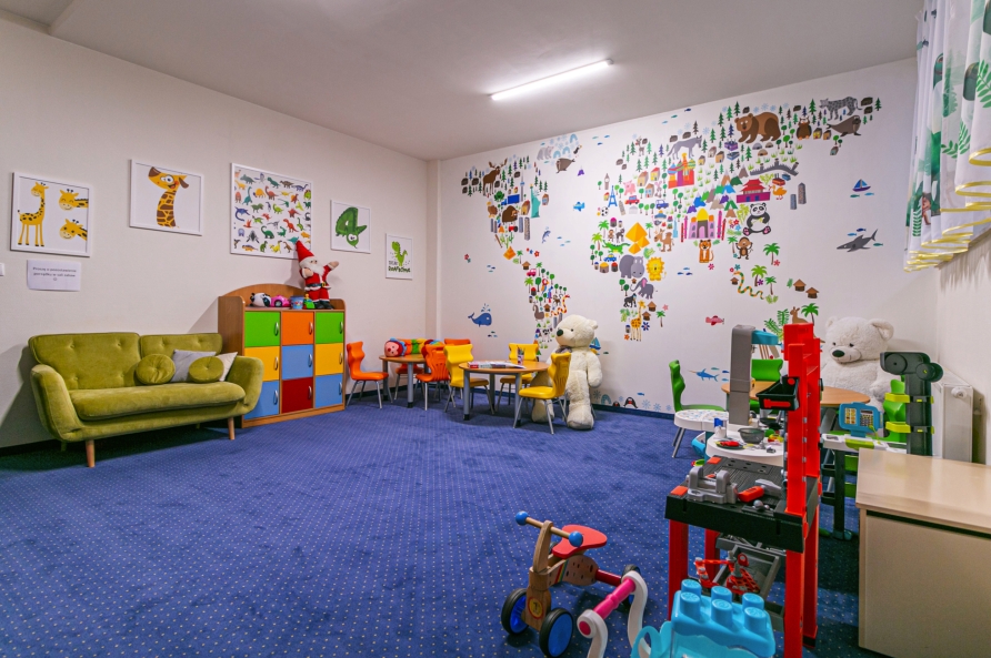 Im Spielzimmer können sich die kleinen Gäste vergnügen.