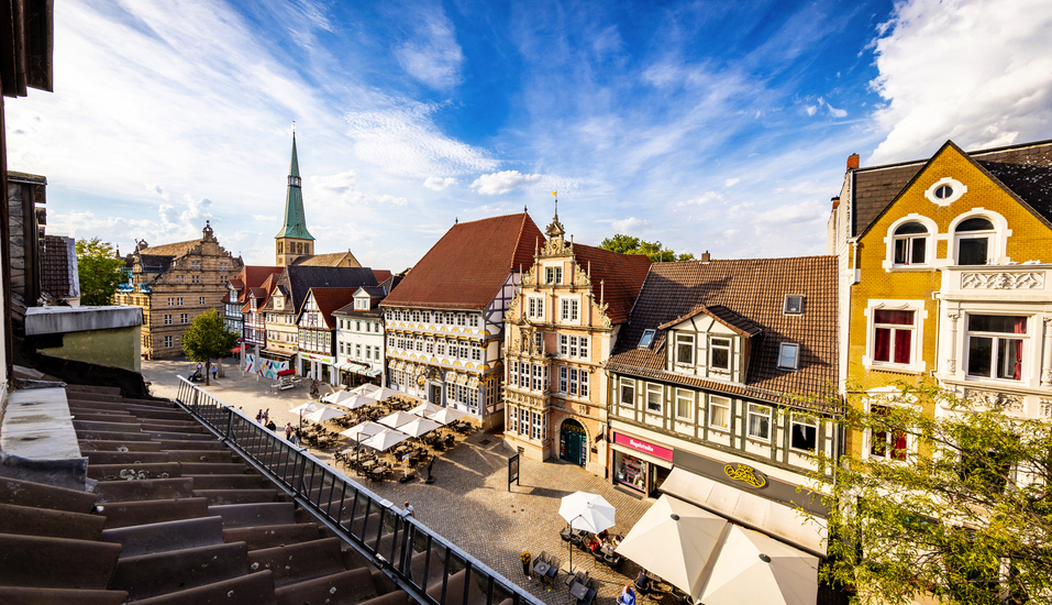 Blick auf die Osterstraße in Hameln