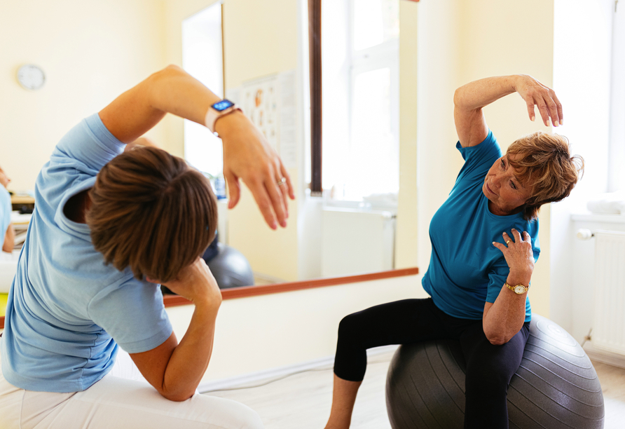 Gymnastik fördert das körperliche und gesundheitliche Wohlbefinden.