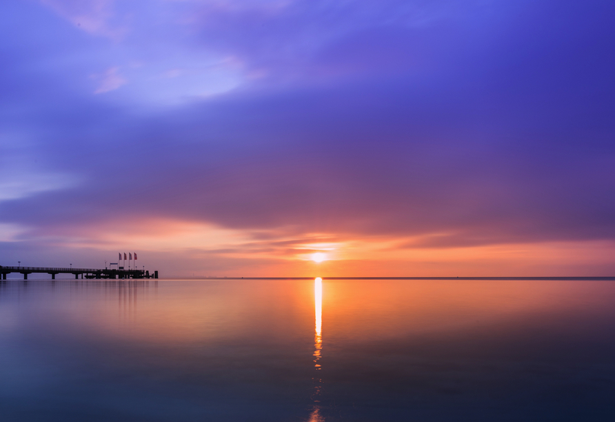 Beobachten Sie den Sonnenaufgang in Scharbeutz.