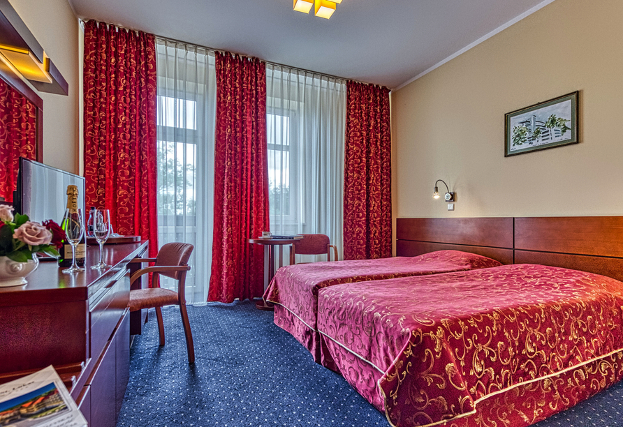 Beispiel eines Doppelzimmers im St. Lukas Sanatorium Hotel