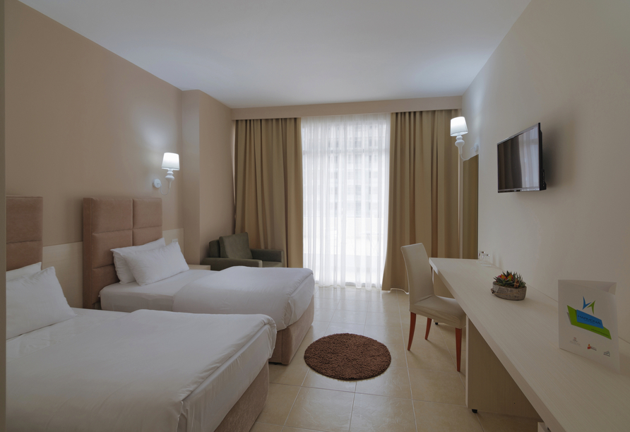 Zimmerbeispiel im Hotel Horizont in Durrës