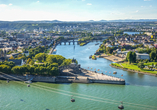 Ihr erstes Ziel: Koblenz mit dem Deutschen Eck 
