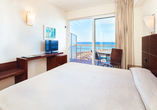 Beispiel eines Doppelzimmers im Hotel THB Sur – alle Zimmer sind mit Meerblick.