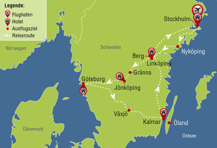 Reisezielkarte