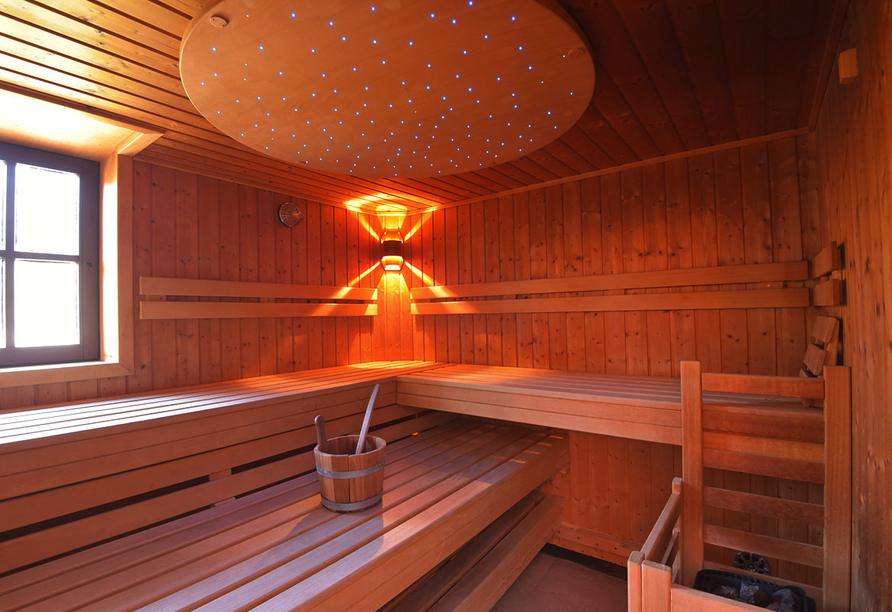 Entspannen Sie in der hoteleigenen Sauna.