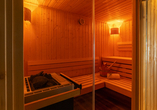 Entspannung finden Sie in der Sauna.