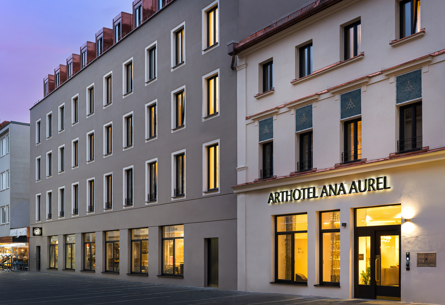 Das Hotel in der Regensburger Innenstadt ist eine Hommage an den Stadtgründer Marc Aurel.