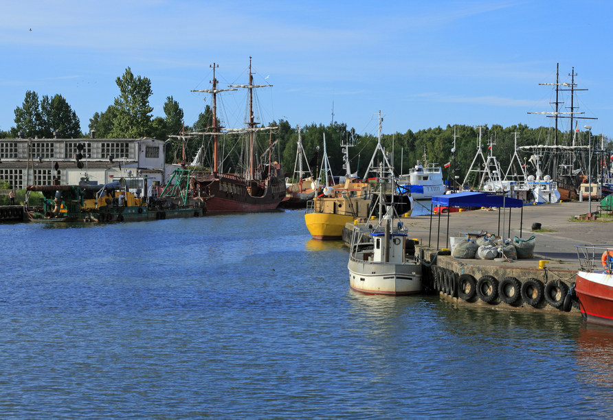 Der kleine Fischerhafen von Łeba 