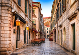Freuen Sie sich auf Ihren Spaziergang durch die Altstadt von Dubrovnik.