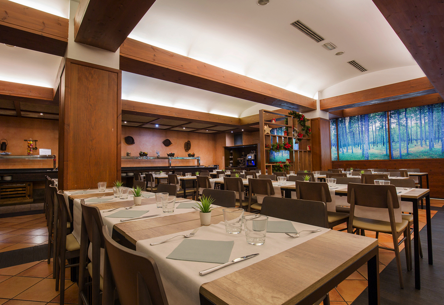 Auch im Hotel Màgic La Massana werden Sie in einem Buffetrestaurant mit leckeren Speisen verwöhnt.