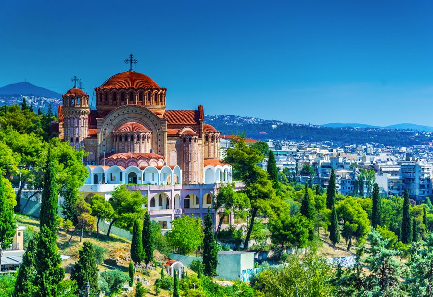 Blick auf die St. Paul Kathedrale in Thessaloniki