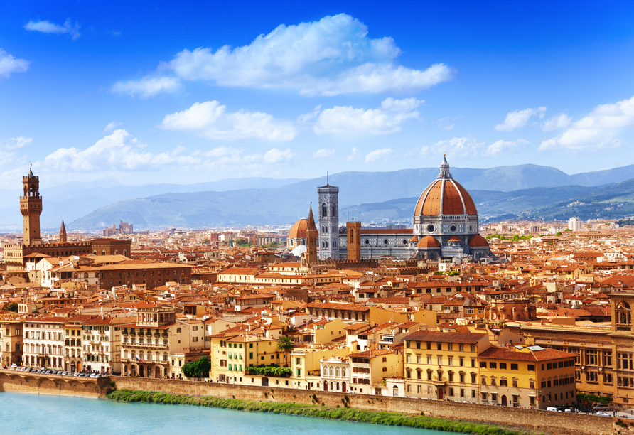 Freuen Sie sich auf die wunderschöne Stadt Florenz.