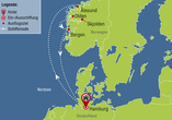 Queen Mary 2, Reiseroute