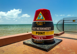 Besuchen Sie den südlichsten Punkt der USA auf der Insel Key West.