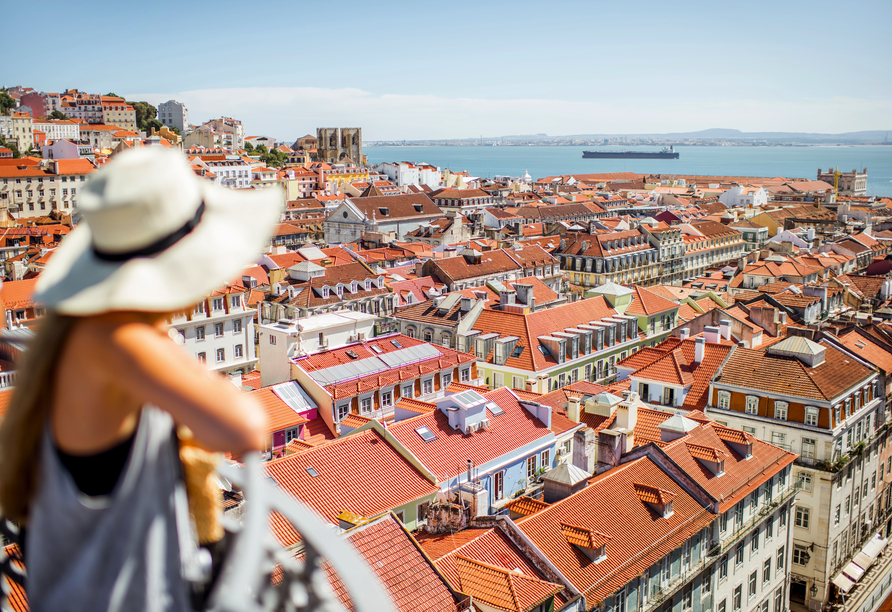 Vom Castelo de San Jorge haben Sie ein atemberaubendes Panorama über Lissabon.