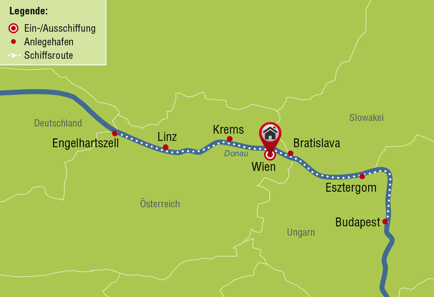 MS VIVA TWO, Reiseroute