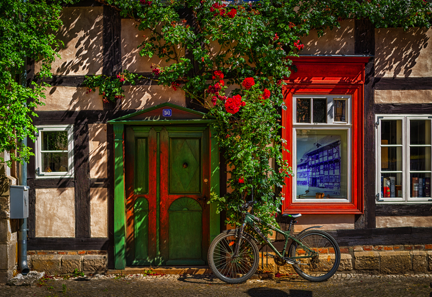Entdecken Sie malerische Winkel in der Altstadt von Quedlinburg!