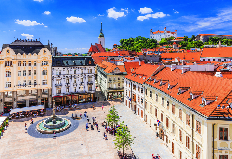Die Altstadt von Bratislava in der Slowakei