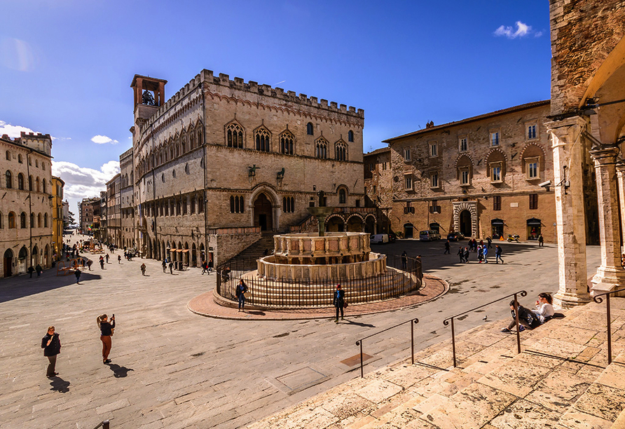 Die Piazza del IV Novembre in Perugia