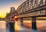 Die Anghel-Saligny-Brücke bei Cernavodă ist ein schönes Foto-Motiv.