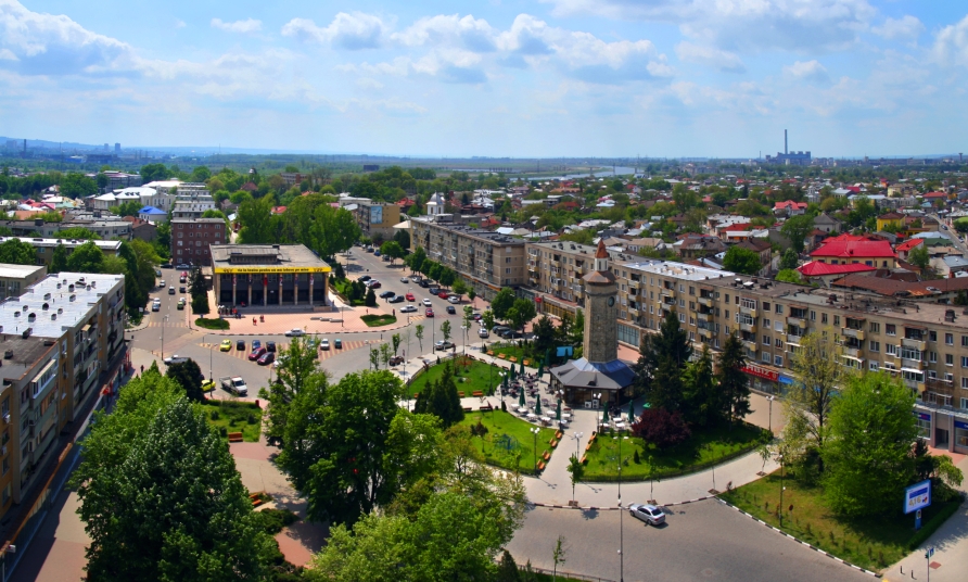 Das Stadtzentrum von Giurgiu in Rumänien