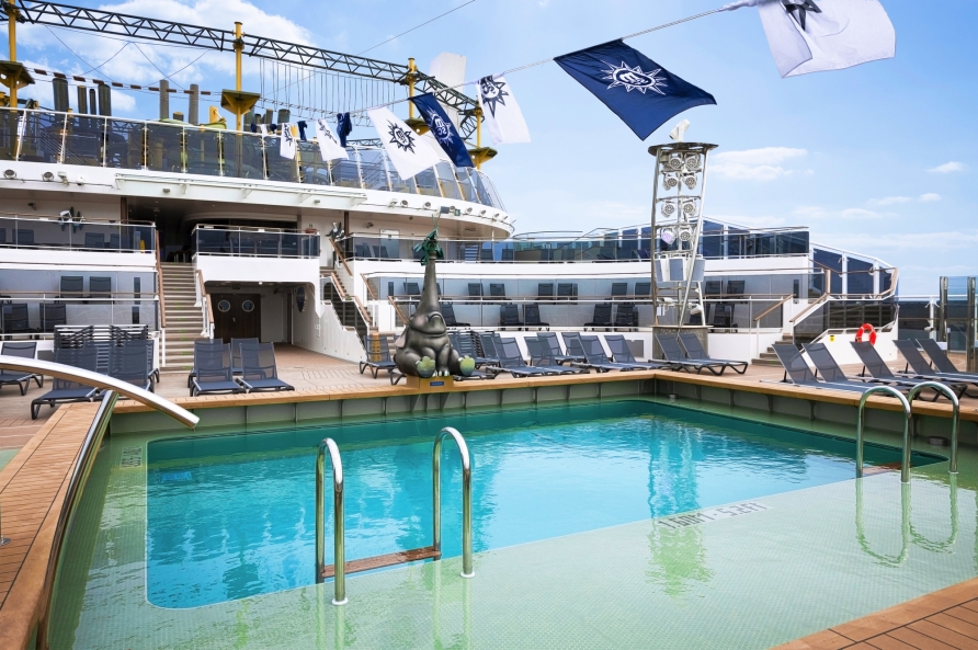 An Bord der MSC Euribia finden Sie unterschiedliche Poollandschaften.